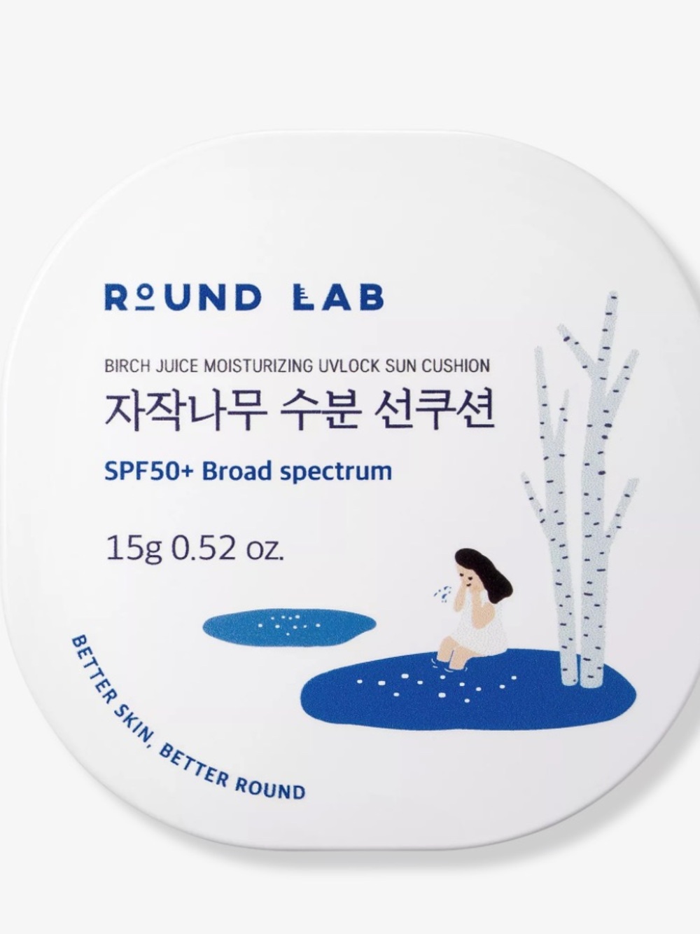 Round Lab Birch Juice Moisturizing UV Lock Sun SPF 50+ Cushion